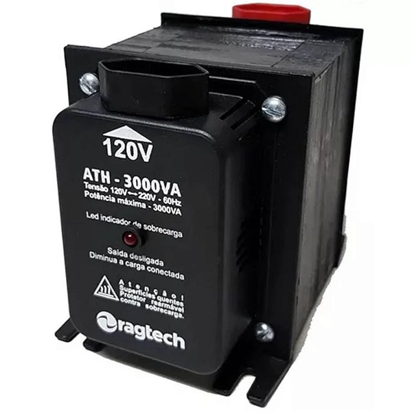 Autotransformador ATH 3000 50-60hz Entrada 120v/220v Saida 120v/220v 20ATH4476 Com Filtro de Linha