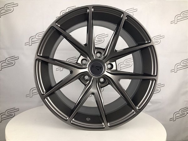 Jogo De Rodas Niche Misano Grafite Semi-Brilho 5x120 - 18x8 e 18x9,5 Offset 40 (Nv)
