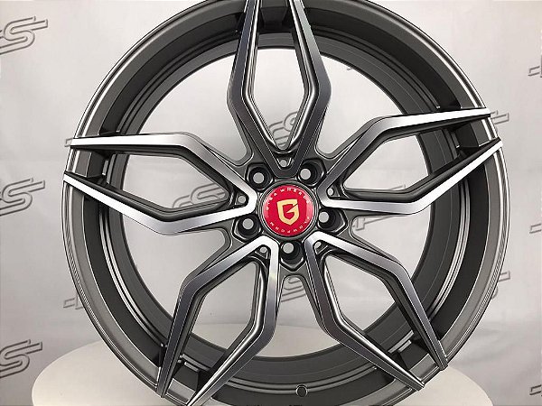Jogo De RodaS Gisa YA3372 Grafite Diamantado Fosco 5x112 - 20x8,5