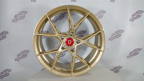 Jogo De Roda Gisa Flow Form Glória P/ Boxster Dourado  5x130 - 20x8,5 e 20x10,5