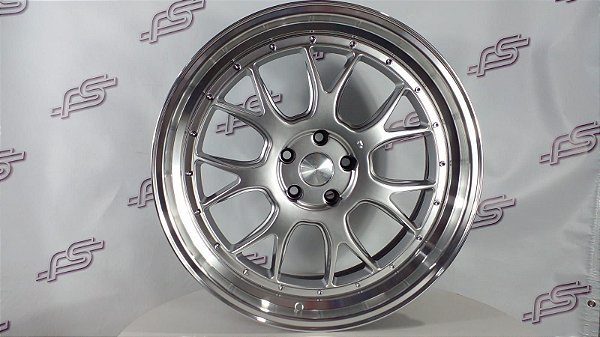 Jogo De Rodas Rotiform BBS 5356 Prata Borda Polida 5x113 - 20x8,5