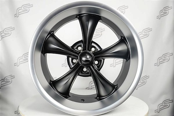 Jogo de Rodas Ridler 695 Black Fosco Aro 18 / Talas 8 e 9,5 / Furação 5x114,3