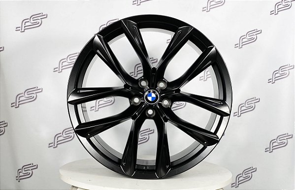 Jogo De Rodas Bmw X-6 Preto Semi-Brilho 5x120 - 22x9 e 22x10
