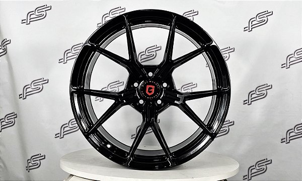 Jogo De Rodas Gisa PDK YA5646 Preto Brilhante 5x112 - 20x8,5 e 20x9,5