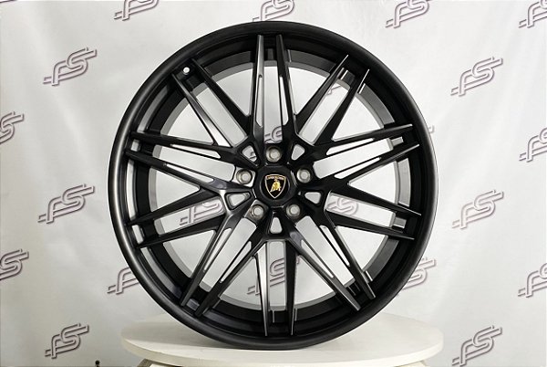 Jogo De Rodas lamborghini Urus Forged 2 peças Preto Semi-Brilho 5x130 - 23x10 e 23x11,5
