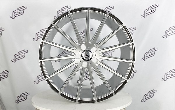Jogo De Rodas Asanti Wheels Prata Diamantado Blank - 22x10,5