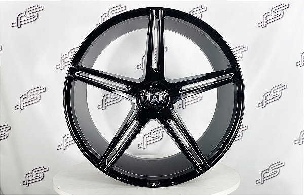 Jogo De Rodas Asanti Wheels Preto Brilhante Blank - 22x10,5