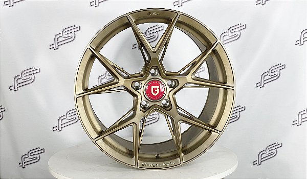 Jogo De Rodas Gisa Flow Form Glória P/ M3 Dourado Escovado 5x120 - 19x9 e 19x10,5