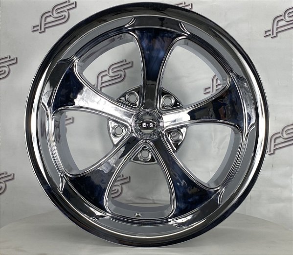 Jogo de Rodas Ridler 645 Cromada aro 18 / Talas 8 e 9,5 / Furação 5x120