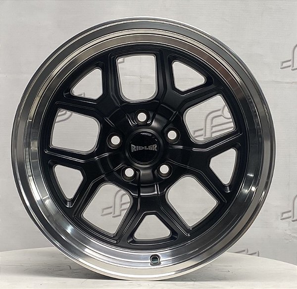 Jogo de Roda Ridler 610 Matte Black Aro 17 / Tala 8 /  Furação 5x114,3