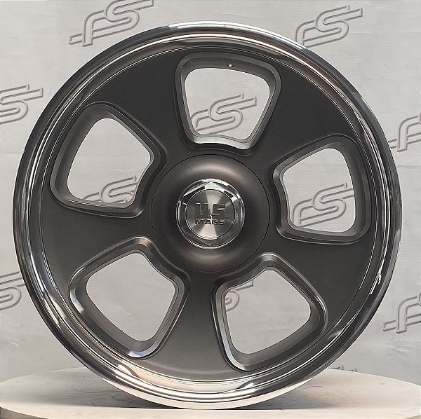 Jogo de Roda U.S Mags Boulevard Grafite com borda diamantada aro 20 / Tala 8 e 9,5 / Furação 6x139.7 / Off-set 1