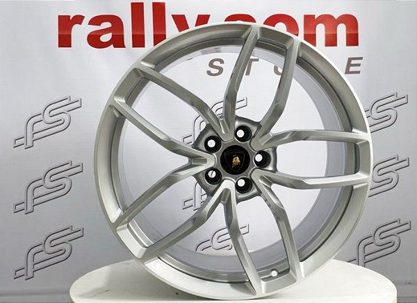 Jogo de Roda Lamborghini Huracan Spyder  Original Prata Brilhante 5x112 - 20x8,5 e 20x11 Offset 42 e 40