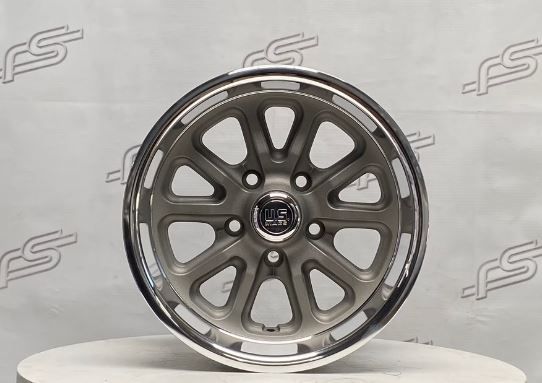 Jogo de Rodas U.S Mags Rambler Grafite Fosca Aro 15 /Talas 7" e 8" / Furação 5x120 / Off-set 1