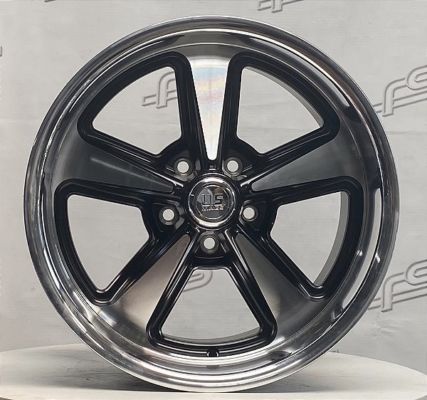 Jogo de Roda U.S Mags Bandit Preta Fosco Diamantada Aro 18 / Tala 8 e 9 / Furação 5x114.3 / Off-set 1 e 8