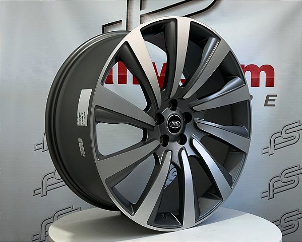 Jogo de Roda Range Rover Grafite Diamantado 5x120 - 23x10 Offset 40