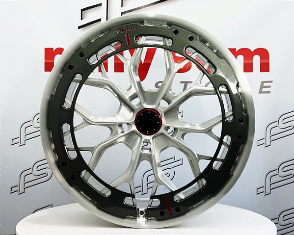 Jogo de Roda AL13 R80-109R Forged Aço Escovado Disco Grey Blank - 20x8,5 e 20x11 Offset (20/45) (Nv)