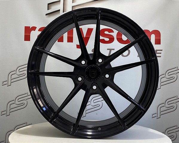 Jogo de Roda FFT6105 GISA Forged Preto azulado escovado 5x130 - 20x8,5 e 20x11 Offset 50 e 65