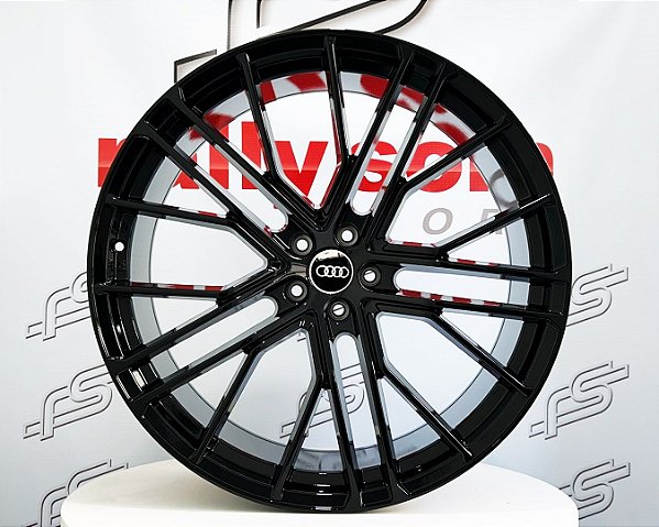 Jogo de Roda Audi Q-8 Preto Brilhante 5x112 - 23x10 Offset 25