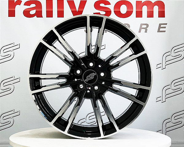 Jogo de Roda RS aplicação Bmw M5 Preto Diamantado 5x112 - 19x8,5 Offset 28