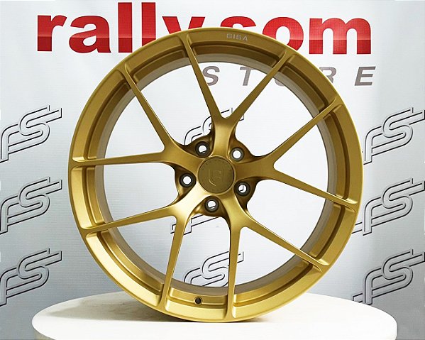 Jogo de Roda Gisa Wheels FFT6035 Forged Dourado Escovado 5x120 - 20x9,5 e 20x11 Offset 20 e 35
