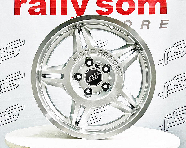 Jogo de Roda RS aplicação Bmw Style 24 Prata Borda Diamantada 5x120 - 17x7,5 e 17x8,5 Offset 30 e 35 (Nv)