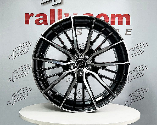 Jogo de Roda RS aplicação Bmw M8 Preto Diamantado 5x112 - 20x8,5 e20x9,5 Offset 26 e 37