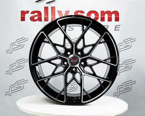 Jogo de Roda Hanôver Preto Brilhante Diamantado 5x112 - 19x8,5 e 19x9,5 Offset 35