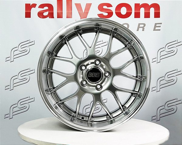 Jogo de Roda BBS RS-GT Cromo Look 5x120 - 18x8 e18x9 Offset 25 (Nv)