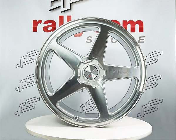 Jogo de Roda Giovanna Cinque Prata Brilhante Borda Diamantada Blank - 21x9 e 22x12 Offste Blank (Nv)