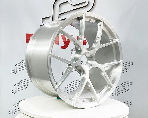 Jogo de Roda Porsche 911 Turbo S BBS Aço Escovado Center Lock - 20x9,5 e 21x12 Offset 44 e 70 (Nv)