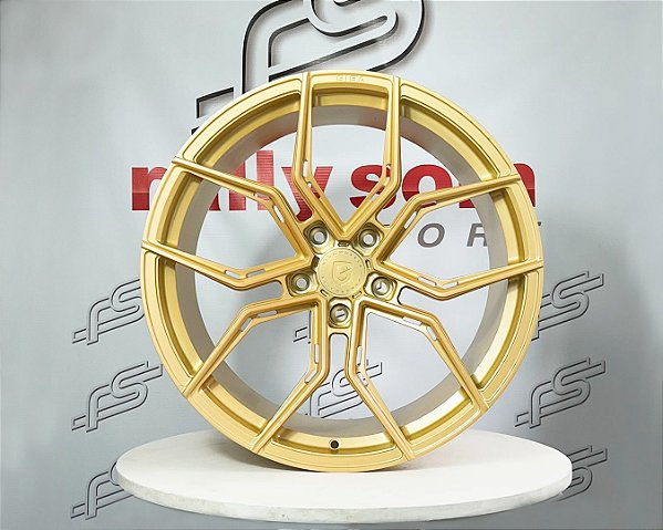 Jogo de Roda Gisa FFT6255 Forged Dourada 5x130 - 20x8,5 e 21x11,5 Offset 45 e 58
