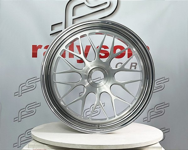 Jogo de Roda BBS VLS10 Aço Escovado Center Lock - 20x8,5 e 21x11 Offset 50 e 65