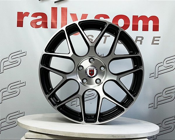 Jogo de Roda Hre Preto Diamantada 5x112 - 18x8,0 Offset 40 (Nv)