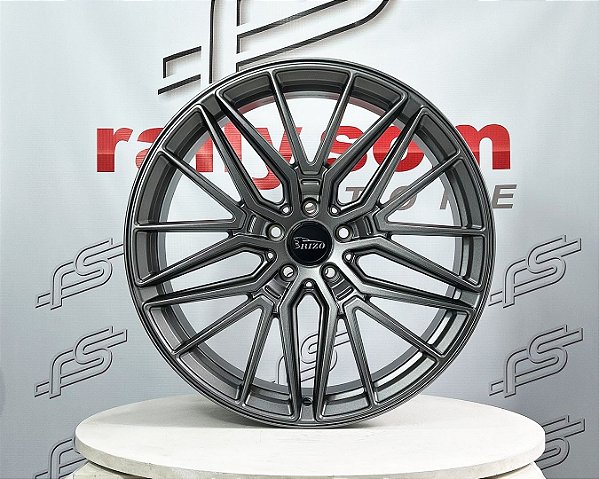Jogo de Roda Rizo Wheels Grafite 5x112- 20x8,5 e 20x9,5 Offset 35 e 38  (Nv)