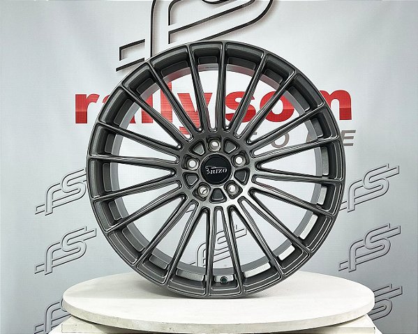 Jogo de Roda Rizo Wheels Grafite 5x112- 20x8,5 e 20x9,5 Offset 35 e 38 (Nv)