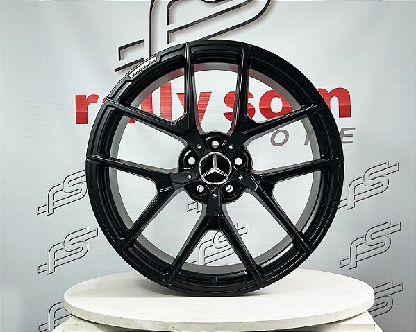 Jogo de Roda Mercedes Classe C Preto Brilhante 5x112 - 20x8,5 e 20x9,5 Offset 38 (Nv)
