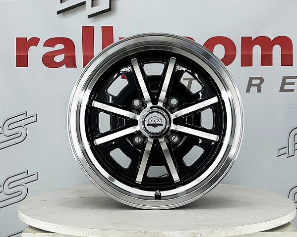 Jogo de Roda Sprintstar Preta Aro 15 Tala 5,5 e 7 / 4 Furos (4x130) OffSet 30