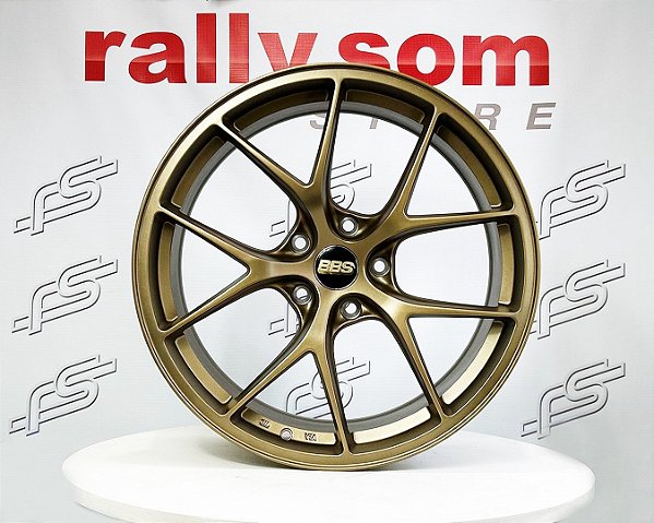 Jogo de Roda BBS FI-R Bronze Semi-Brilho 5x112 - 19x8,5 e 19x9,5 Offset 33 e 38 (Nv)