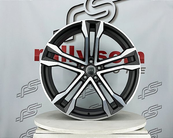 Jogo de Roda Audi Q8 Grafite Diamantado  5x112 - 22X9,5 Offset 26 (Nv)
