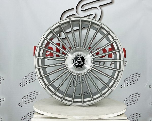 Jogo de Roda Azad Wheels AZ2551 Prata Blank - 24x10 Offset 10 (Nv)