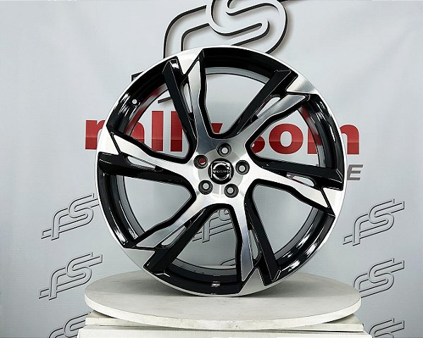 Jogo de Roda Volvo XC 90 Preto Diamantado 5x108 - 22x9 Offset 38