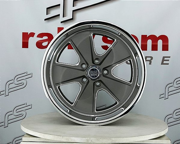 Jogo de Rodas U.S MagS Roadster Grafite Jateada Borda Diamantada Aro 20 / Tala 9,5 / Furação 5x120