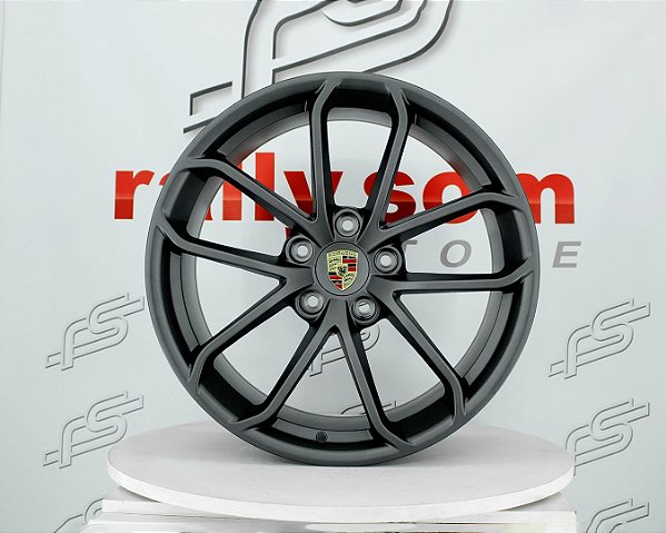 Jogo de Roda Porsche Gts Grafite 5x130 - 20x8,5 e 20x10 Offset 50 e 45 (Nv)