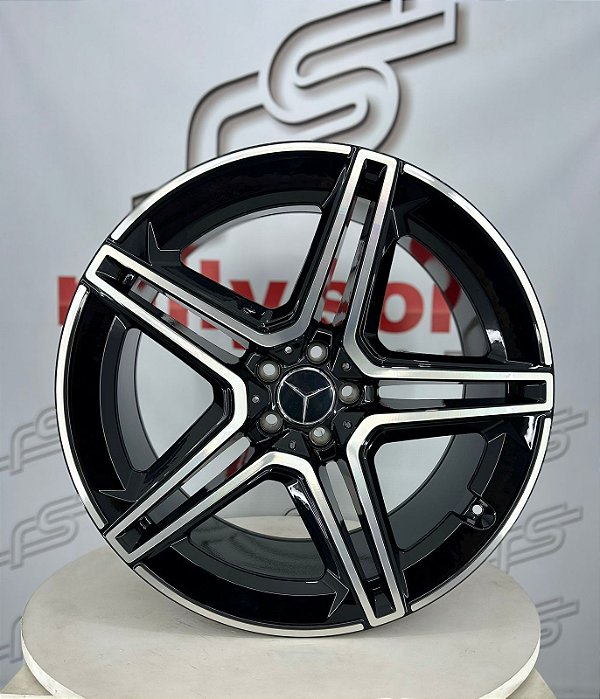 Jogo de Roda Mercedes GLE Preto Fosco 5x112 - 21x10 e 21x11 Offset 45 e 42 (Nv)
