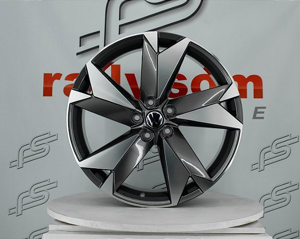 Jogo de Roda  VW Grafite Diamantado Brilhante 5x112 - 20x8 Offset 45 (Nv)