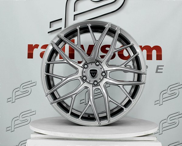 Jogo de Roda Vittoria Lisboa Cromo Look 5x112 - 20x8,5 e 20x10 Offset 28 e 42 (Nv)
