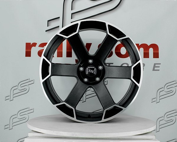 Jogo de Roda Audi Rs6 GT Preto Borda Diamantado 5x112 - 20x9 Offset 30 (Nv)