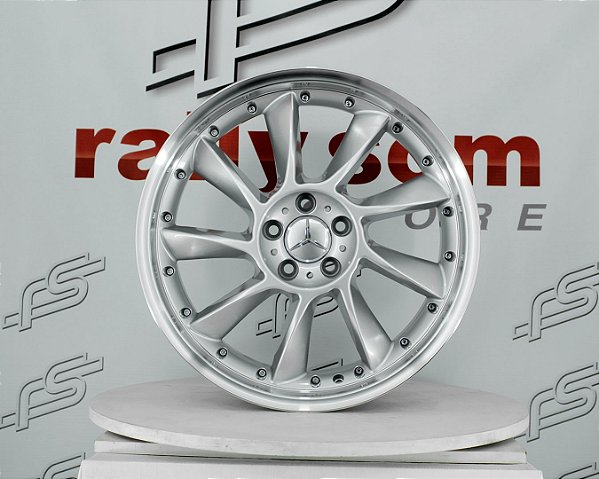 Jogo de Roda Mercedes McLaren Prata 5x112 - 19x8,5 e 19x9,5 Offset 35 e 40 (Nv)