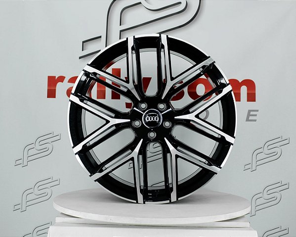 Jogo de Roda Audi Q5 Preto Diamantado Brilhante 5x112 - 21x9,5 Offset 30 (NV)
