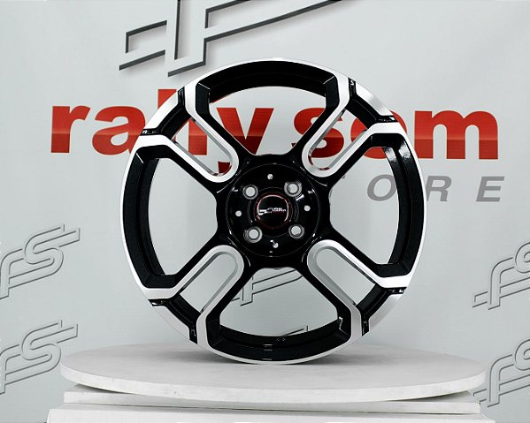 Jogo de Roda Mini Cooper Preto Borda Diamantada 4x100 - 18x7 Offset 45 (NV)